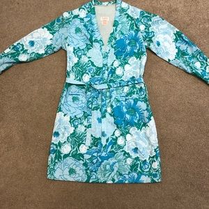 Lilly Pulitzer- Vintage Floral Blue Dress - Size 8